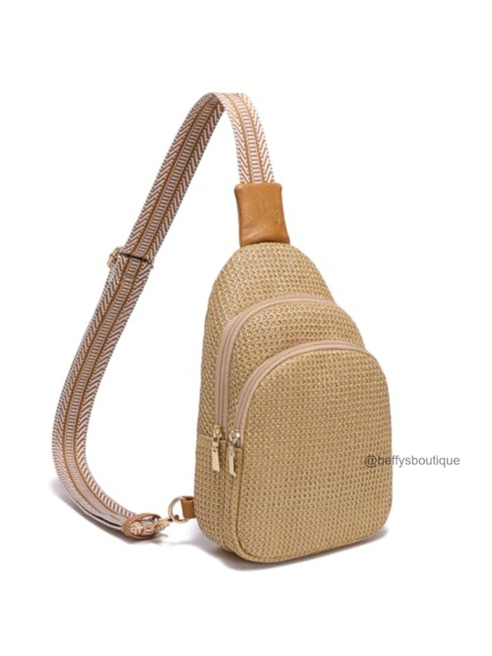 Faux Straw Crossbody Bag Woven Sling Purse Lightweight RFID Women